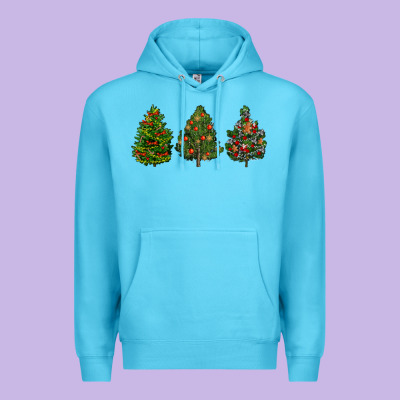 Christmas Trees Premium Hoodie Designed By Lillyallendesigns