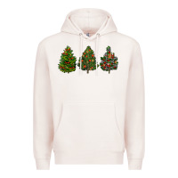 Pale Pink christmas trees Premium Hoodie - LillyAllenDesigns