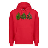 Red christmas trees Premium Hoodie - LillyAllenDesigns