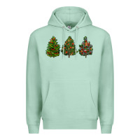 Seafoam christmas trees Premium Hoodie - LillyAllenDesigns