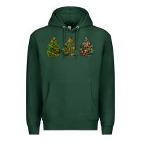 Sports Green christmas trees Premium Hoodie - LillyAllenDesigns