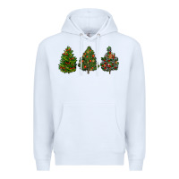White christmas trees Premium Hoodie - LillyAllenDesigns