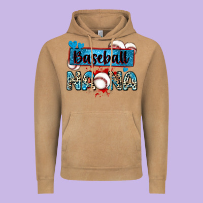 Baseball Nana With Leopard Vintage Hoodie Designed By Zillion Design Studio