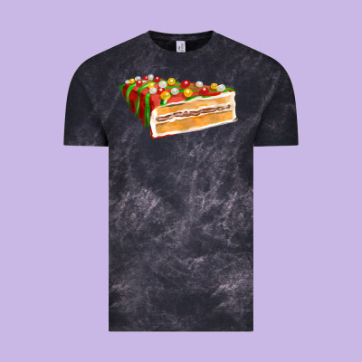 Red Christmas Cake Fa Element 1 Vintage Tee Designed By Fadigitalartstudio