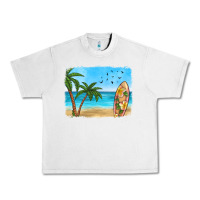 Lunar Rock beach background Urban Heavy Tee - HRA Design Shop