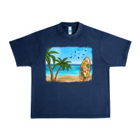 Navy beach background Urban Heavy Tee - HRA Design Shop