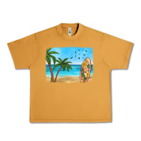 Beach Background Urban Heavy Tee | Teevron
