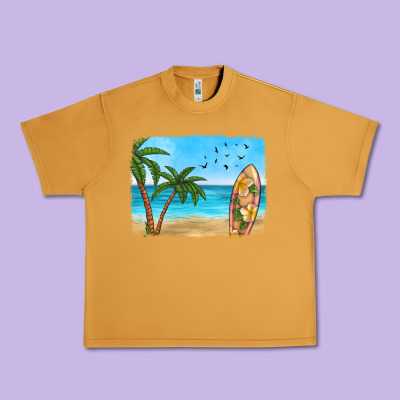 Beach Background Urban Heavy Tee Designed By Hra Design Shop