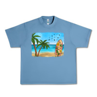Pebble Blue beach background Urban Heavy Tee - HRA Design Shop