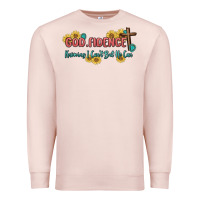 Pale Pink god fidence Premium Sweatshirt - MaliasSmallBusiness