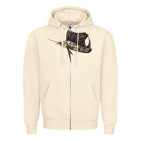 Sandshell Atlantic Sailfish Illustrations Zipper Hoodie - LillyAllenDesigns