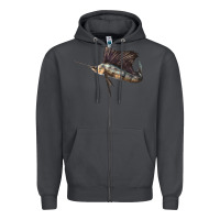 Smoke Atlantic Sailfish Illustrations Zipper Hoodie - LillyAllenDesigns