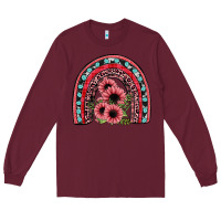 Burgundy valentines sunflower rainbow Long Sleeve Tee - JahusDesignShop