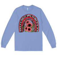 Colony Blue valentines sunflower rainbow Long Sleeve Tee - JahusDesignShop