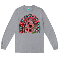 Heather Grey valentines sunflower rainbow Long Sleeve Tee - JahusDesignShop