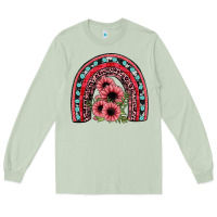 Matcha valentines sunflower rainbow Long Sleeve Tee - JahusDesignShop