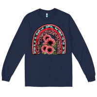 Navy valentines sunflower rainbow Long Sleeve Tee - JahusDesignShop