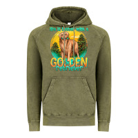 Vintage Olive life is better with a golden retriever Vintage Hoodie - texasbilliewilder