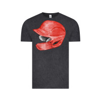 Vintage Black red baseball batting helmet fa element Vintage Tee - FaDigitalArtStudio