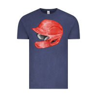 Vintage Denim red baseball batting helmet fa element Vintage Tee - FaDigitalArtStudio