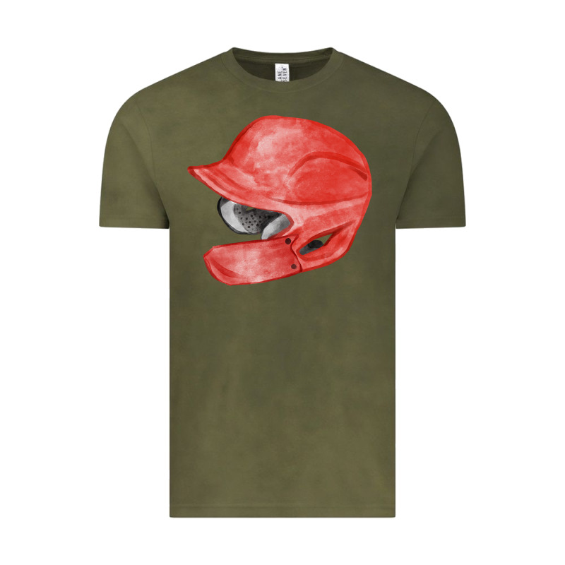 Red Baseball Batting Helmet Fa Element Vintage Tee by FaDigitalArtStudio | Teevron