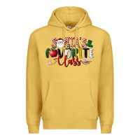 Antique Gold Santa's Favorite Class Christmas Premium Hoodie - LillyAllenDesigns