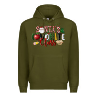 Army Green Santa's Favorite Class Christmas Premium Hoodie - LillyAllenDesigns