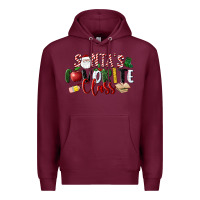Burgundy Santa's Favorite Class Christmas Premium Hoodie - LillyAllenDesigns