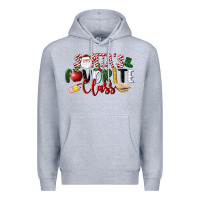 Heather Grey Santa's Favorite Class Christmas Premium Hoodie - LillyAllenDesigns
