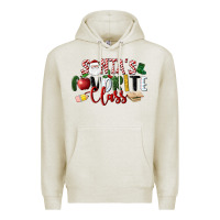 Oatmeal Heather Santa's Favorite Class Christmas Premium Hoodie - LillyAllenDesigns