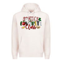 Pale Pink Santa's Favorite Class Christmas Premium Hoodie - LillyAllenDesigns