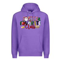 Purple Santa's Favorite Class Christmas Premium Hoodie - LillyAllenDesigns