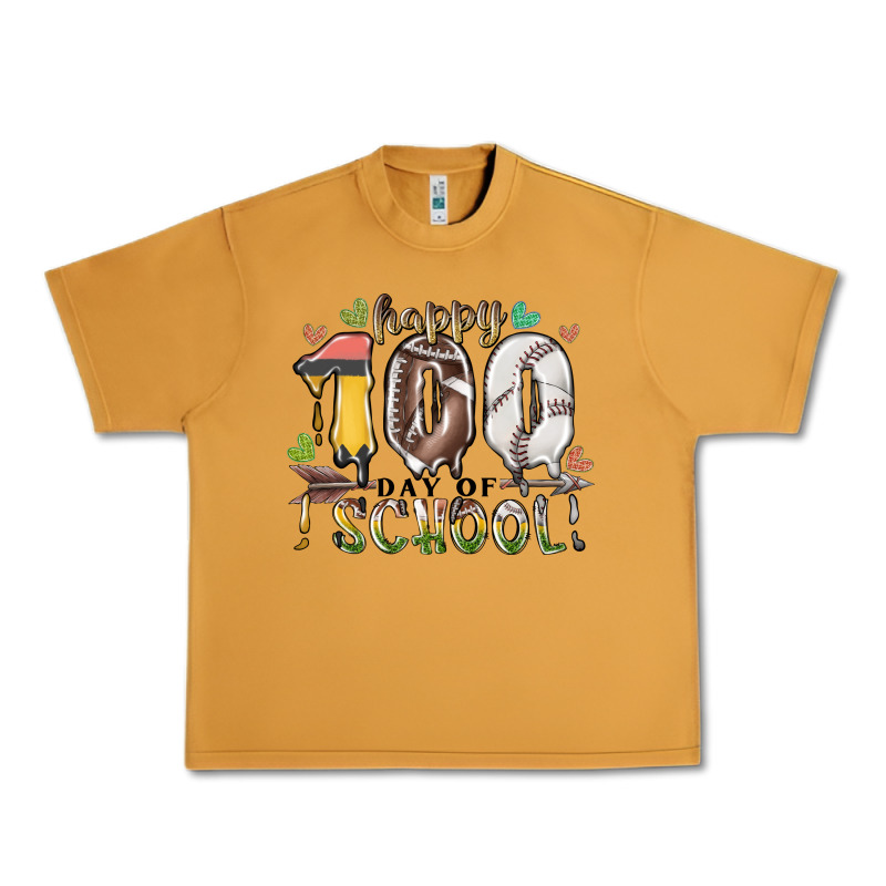 Happy 100 Day Of School American Football Baseball Urban Heavy Tee by RacoonDesign | Teevron
