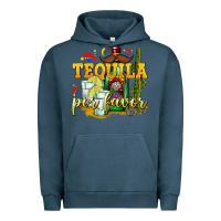 Pigment Midnight Navy Tequila Por Favor Urban Hoodie - texasbilliewilder