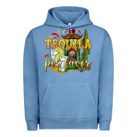 Pigment Pebble Blue Tequila Por Favor Urban Hoodie - texasbilliewilder