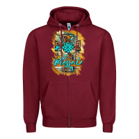 Burgundy western cross blessed lily butterfly Zipper Hoodie - BarkalooDesign