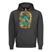 Charcoal Heather western cross blessed lily butterfly Zipper Hoodie - BarkalooDesign