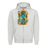 Dove Grey western cross blessed lily butterfly Zipper Hoodie - BarkalooDesign