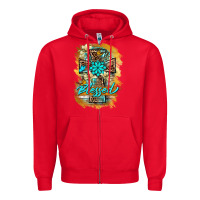 Red western cross blessed lily butterfly Zipper Hoodie - BarkalooDesign