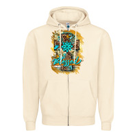 Sandshell western cross blessed lily butterfly Zipper Hoodie - BarkalooDesign