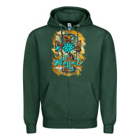 Sports Green western cross blessed lily butterfly Zipper Hoodie - BarkalooDesign