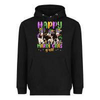 Black happy mardi gras y'all Heavyweight Hoodie - MaliasSmallBusiness