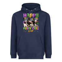 Navy happy mardi gras y'all Heavyweight Hoodie - MaliasSmallBusiness