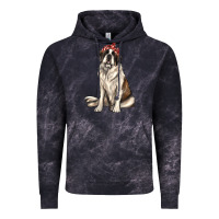 Cloud Black st bernard with bandanna Vintage Hoodie - texasbilliewilder