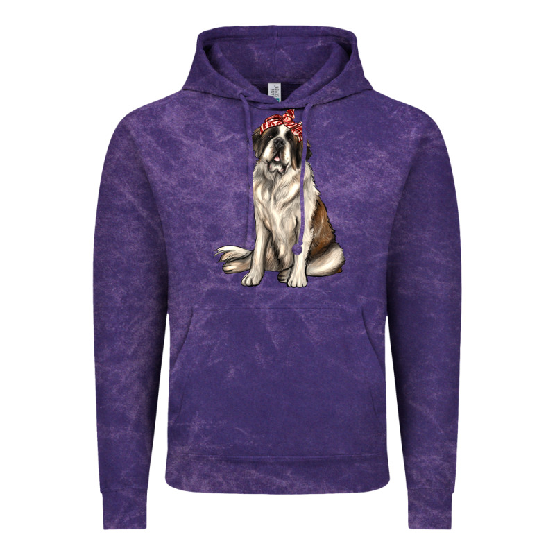 St Bernard With Bandanna Vintage Hoodie by texasbilliewilder | Teevron