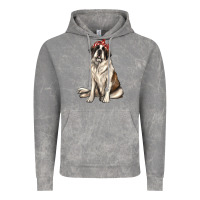 Cloud Rock st bernard with bandanna Vintage Hoodie - texasbilliewilder