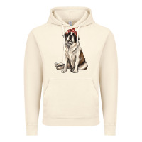 Vintage Artic st bernard with bandanna Vintage Hoodie - texasbilliewilder