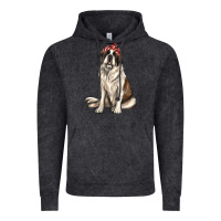 Vintage Black st bernard with bandanna Vintage Hoodie - texasbilliewilder