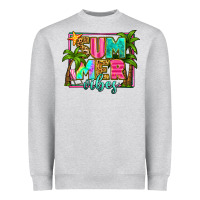 Heather Grey summer vibes Heavyweight Sweatshirt - Zillion Design Studio