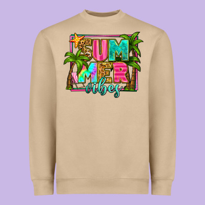 Summer Vibes Heavyweight Sweatshirt Designed By Zillion Design Studio